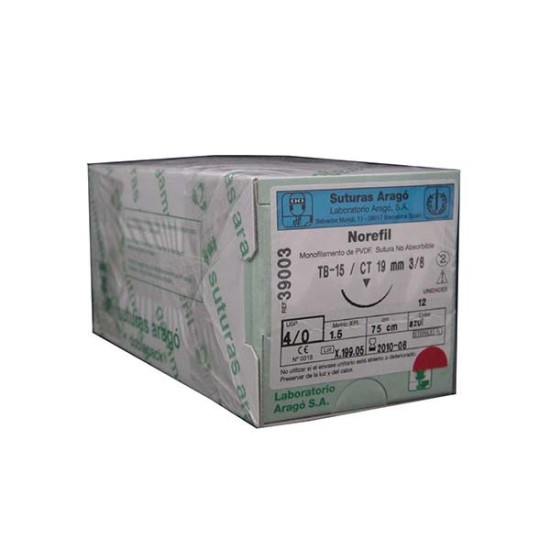 SUTURA MONOFIL.NOREFIL AZUL USP TB-15 4/0 12und