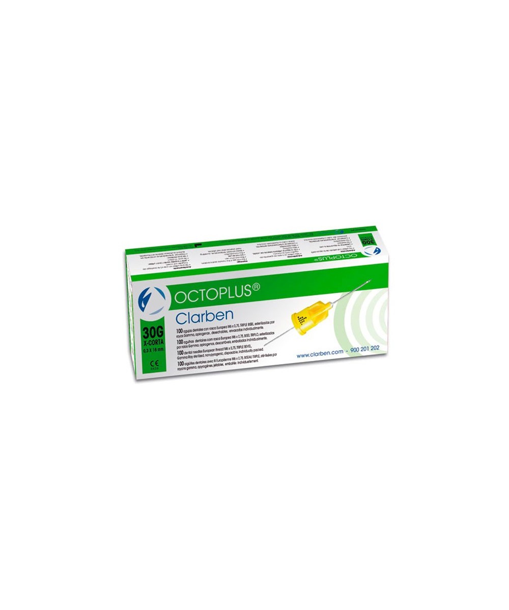 AGUJA OCTOPLUS C/PLAST. 0.3x16 30G X-CORT.100u