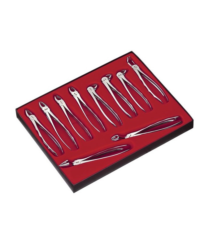 LS100 JUEGO 10 FORCEPS LIQUID STEEL