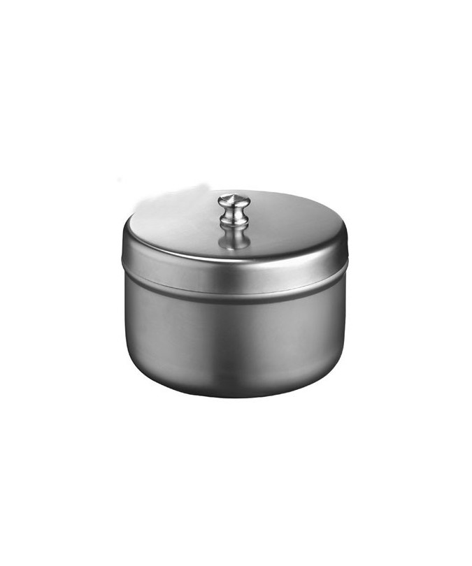 4034 TARRO PARA ALGODON C/TAPA INOX 120X80mm.