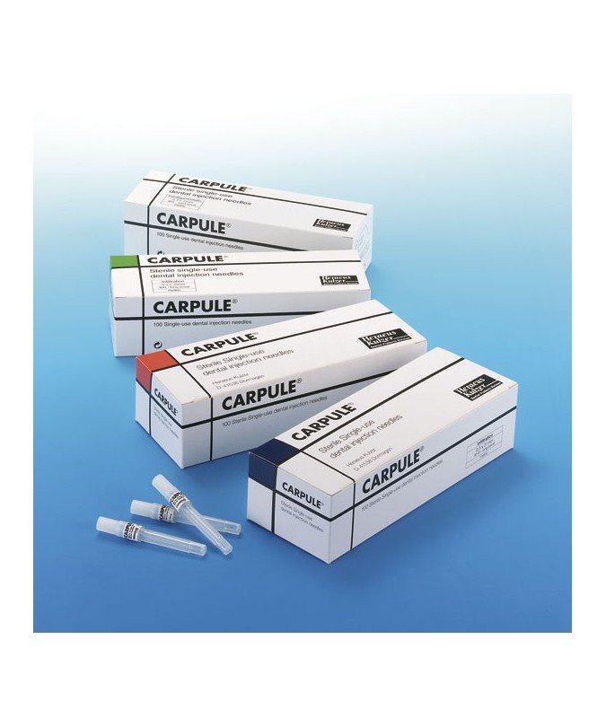 AGUJA CARPULE 0.4x25 C/PLAST.27G CORTA 100u