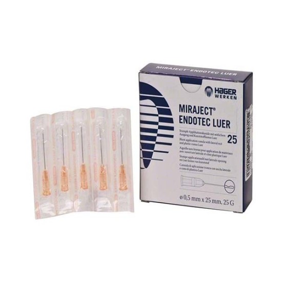 AGUJAS MIRAJECT ENDOTEC 25g LUER 0.5x25 25u