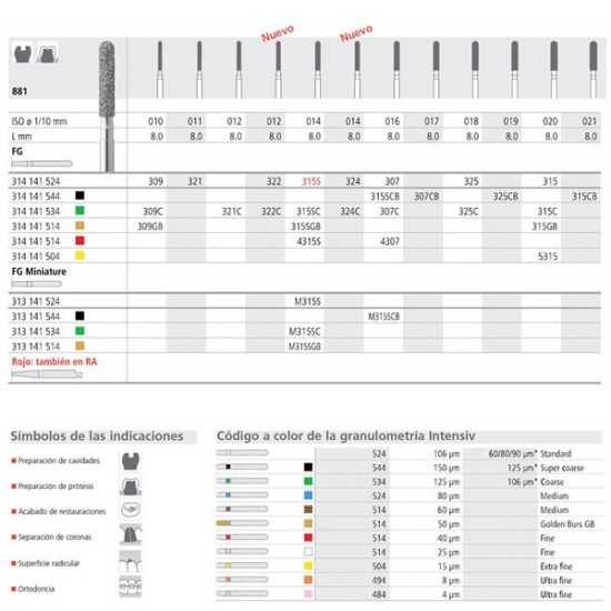 FG 307/6 881-016 FG DIAM. MEDIO 6U.