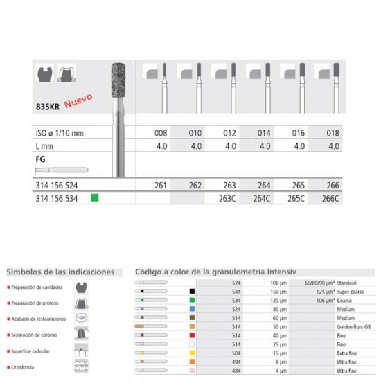 FG 262/6 835KR-010 FG DIAM. MEDIO 6U.