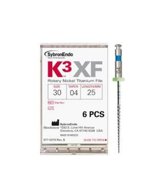 K3 XF FILE.25/.04 25mm. 6uds.