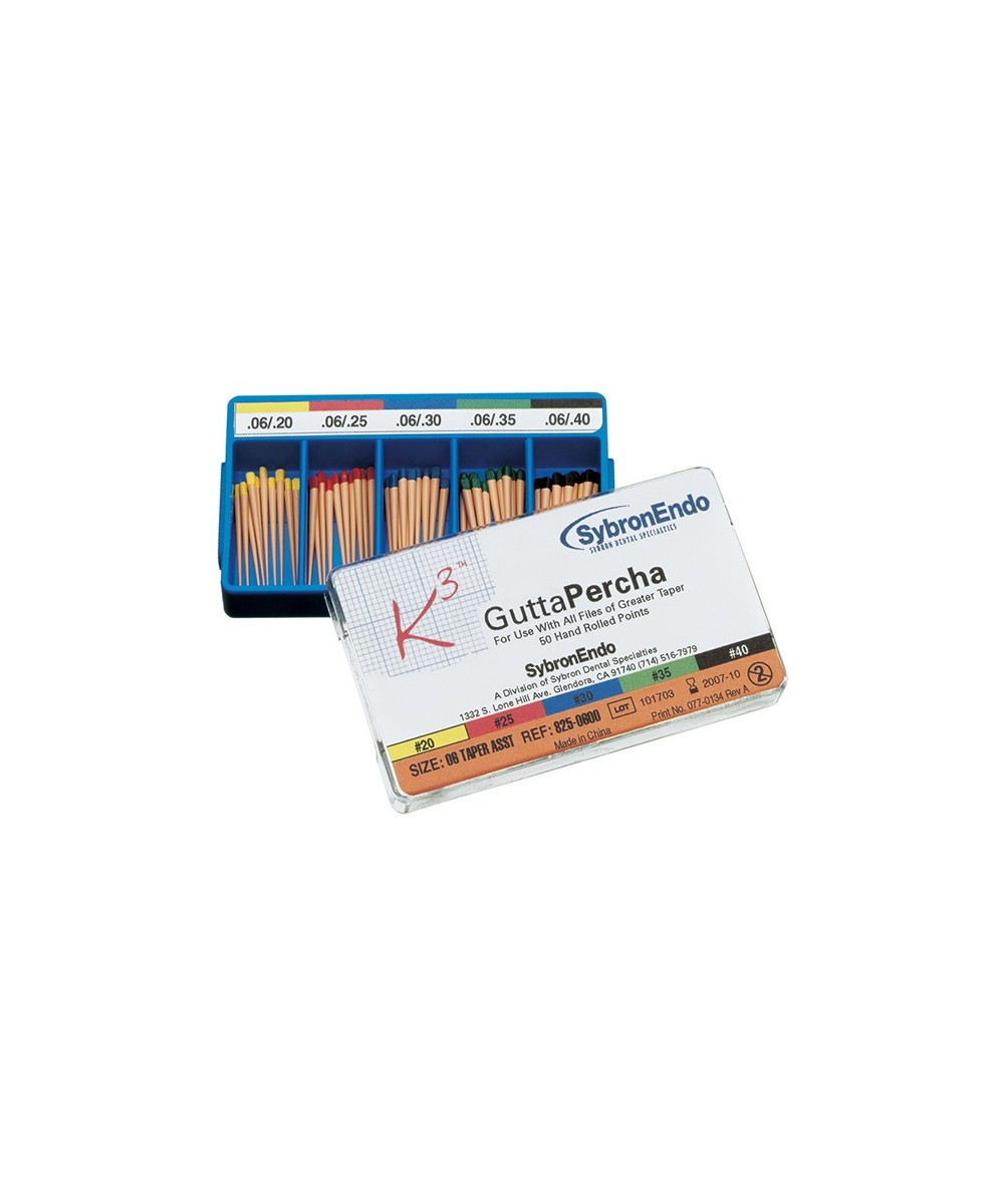 GUTAPERCHA K3 CONICIDAD 04 Nº 25 50uds.