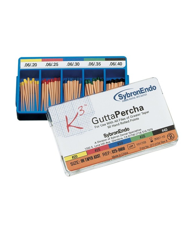 GUTAPERCHA K3 CONICIDAD 04 Nº 25 50uds.