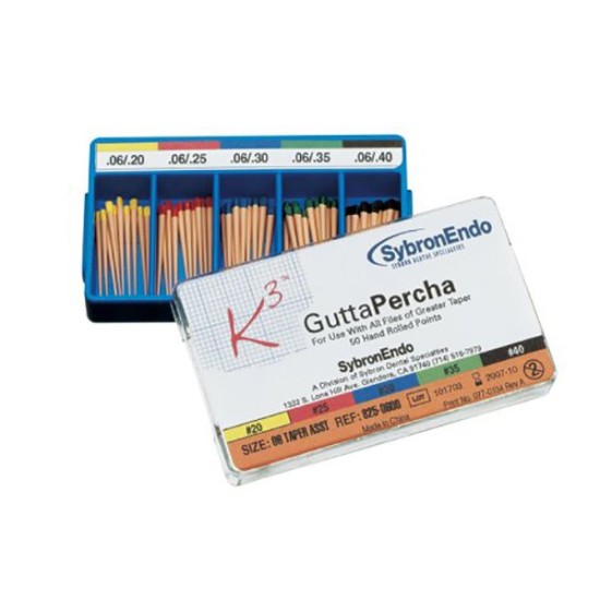 GUTAPERCHA TF CONICIDAD 04 Nº 25 50uds.