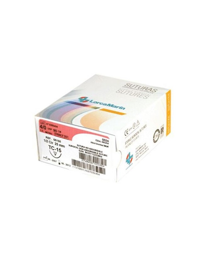 SUTURA SEDA C-15 5/0 12u.