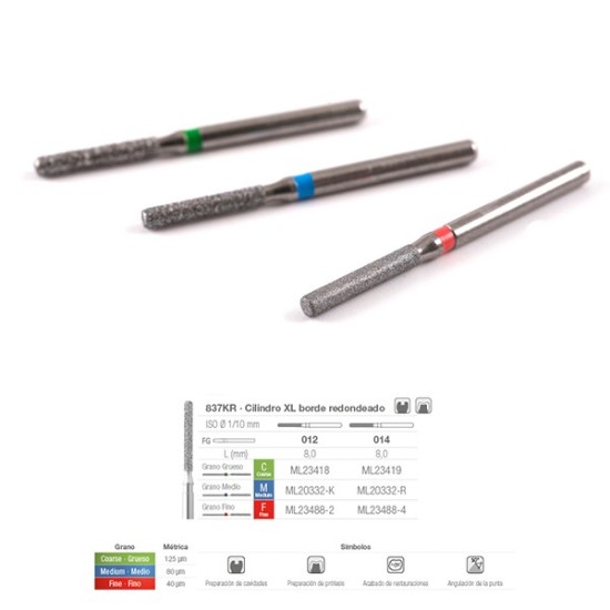 837KRC-012 FRESA FG DIAMANTE FIG 158 GRUESO 5 U.