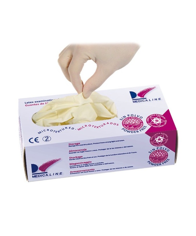 GUANTES LATEX MED.S/P. 100u