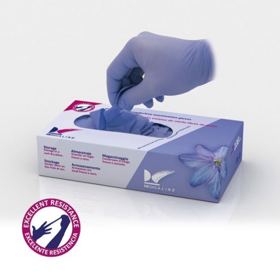 GUANTES NITRILO S/P VIOLETA GRANDES 100u