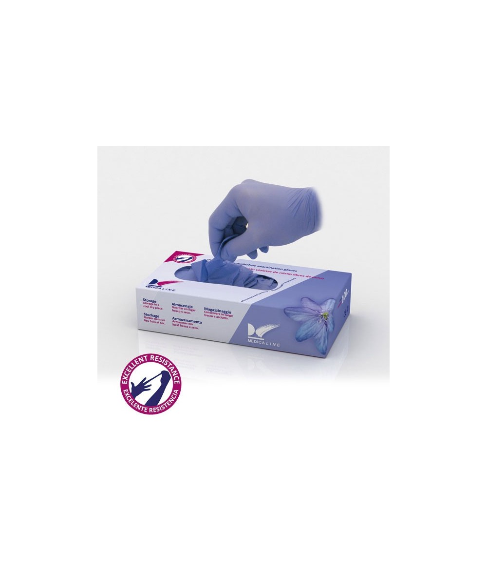 GUANTES NITRILO S/P VIOLETA GRANDES 100u