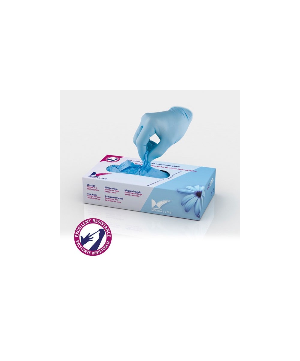GUANTES NITRILO S/P AZULES X-GRANDES 100u