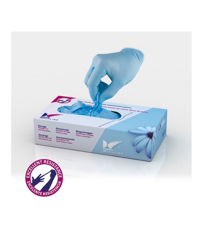 GUANTES NITRILO S/P AZULES X-GRANDES 100u