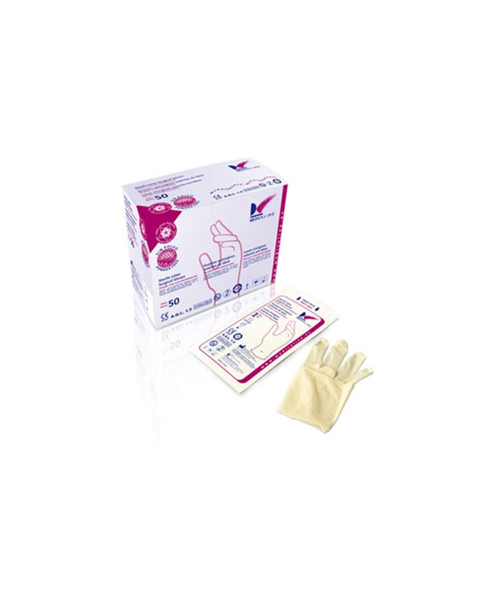 GUANTES LATEX ESTERILES SIN POLVO Nº7 1/2 50 Par