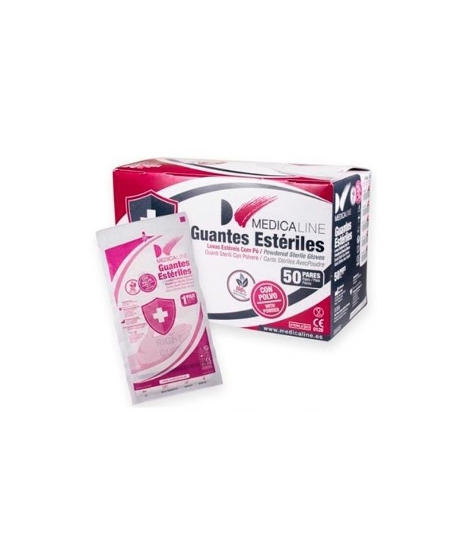 GUANTES LATEX ESTERILES Nº8 50 Pares