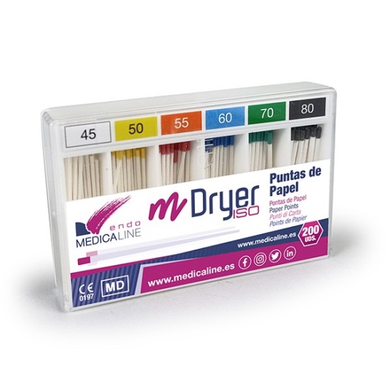 m-Dryer PUNTAS PAPEL PTA.COLOR N.45-80 200u