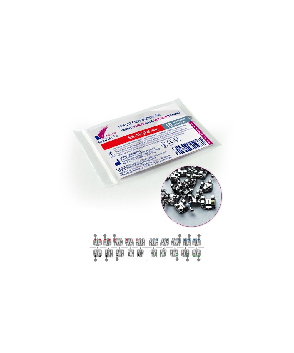 Bracket ML metal Mini Roth .018 L3L Hook rep