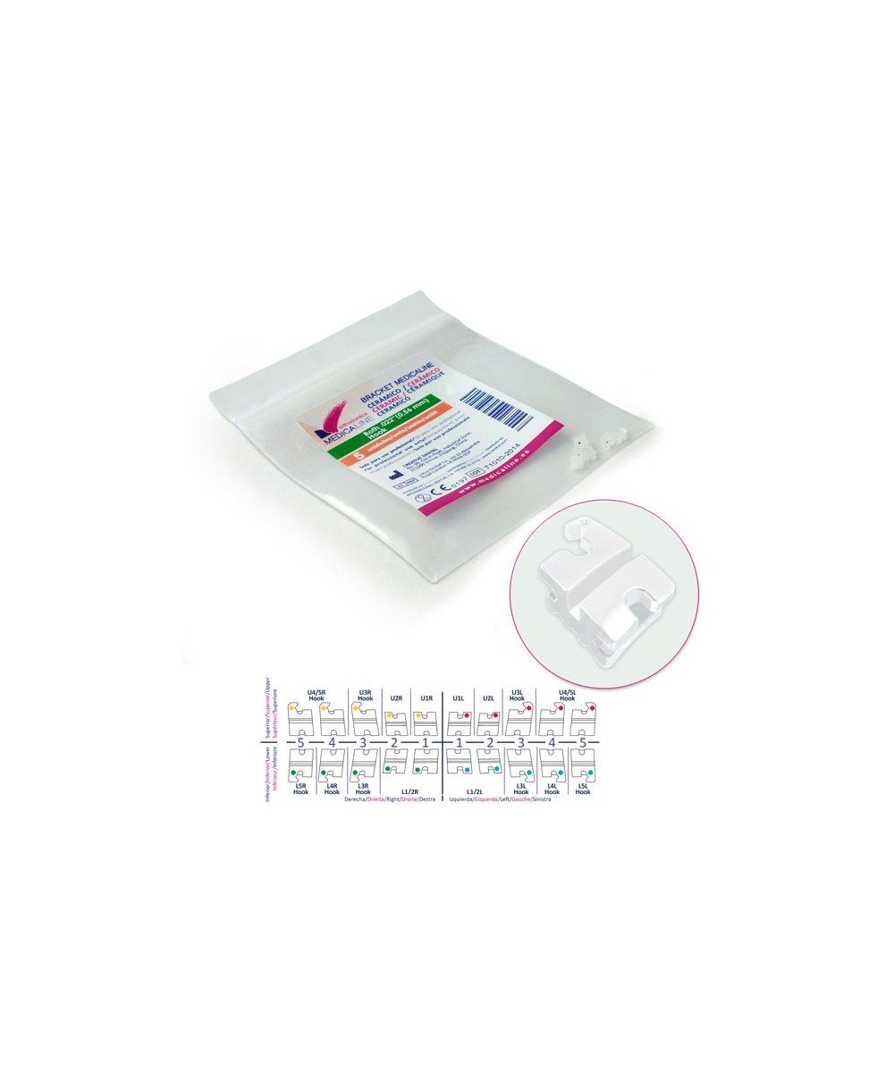 Bracket ML Cerámico Roth .022 L4L Hook rep