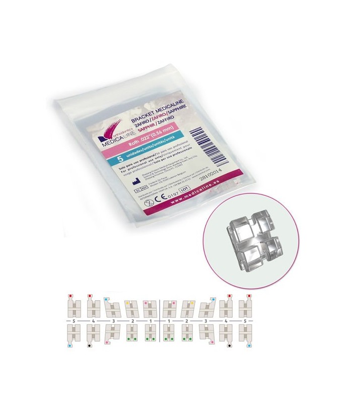 Bracket ML Zafiro MBT .022 L5R Hook rep 5u.