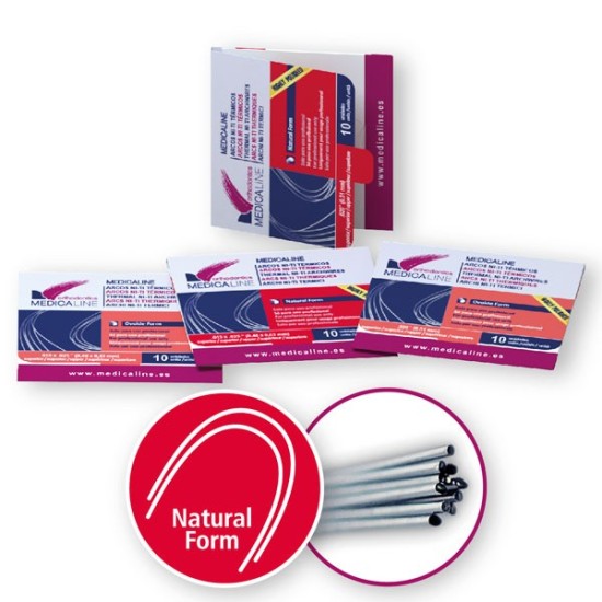 Arco ML NiTi térmico redo sup .014 Natur. form 10u