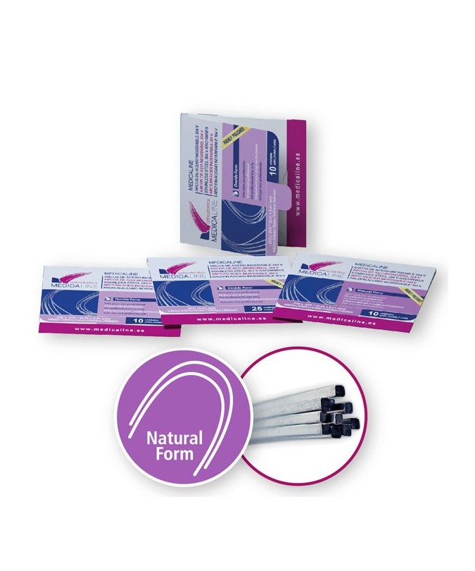 Arco ML acero rect inf 19x25 Natural form 10u.