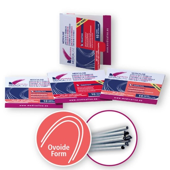 Arco ML NiTi térmico redo inf .016 Ovoide 10u.