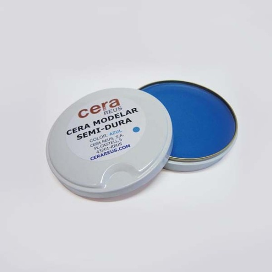 CERA MODELAR SEMI-DURA AZUL CLARO EN TARRINA 50gr.