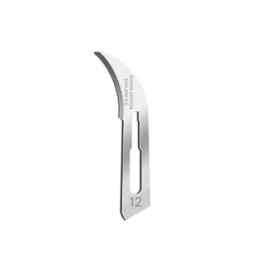 HOJA BISTURI DESECHABLE ESTERIL N.12 100un. 0204