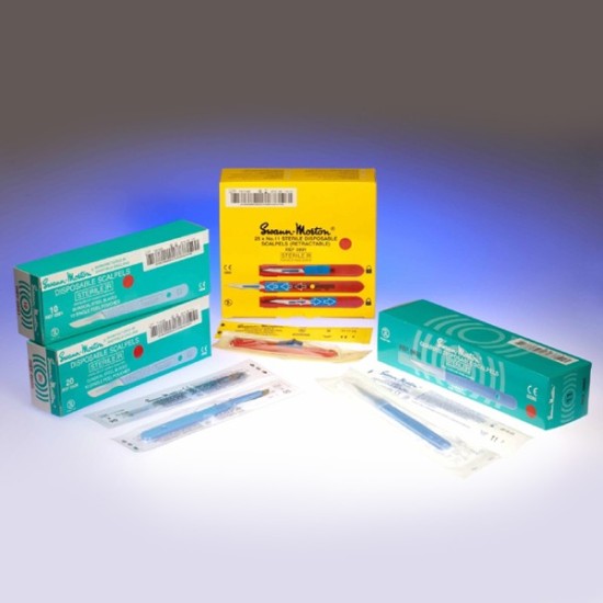 BISTURI ESTERIL DESECHABLE N.15C CON MANGO10u.0521