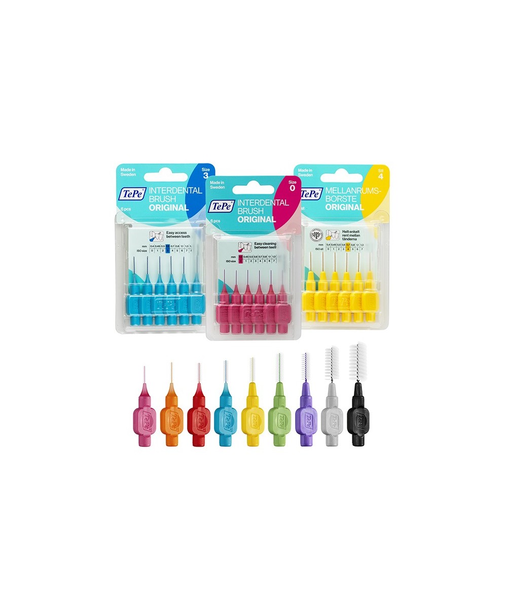 CEPILLO INTERDENTAL NARANJA 0.45mm. BLISTER 6u.