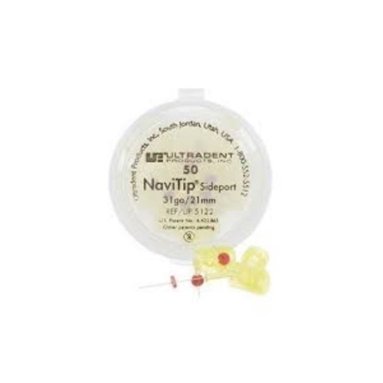 NAVITIP 31GA 21MM SIDEPORT 50PK YELLOW