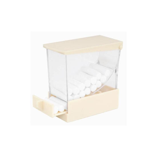 DISPENSADOR ROLLOS ALGODON BLANCO