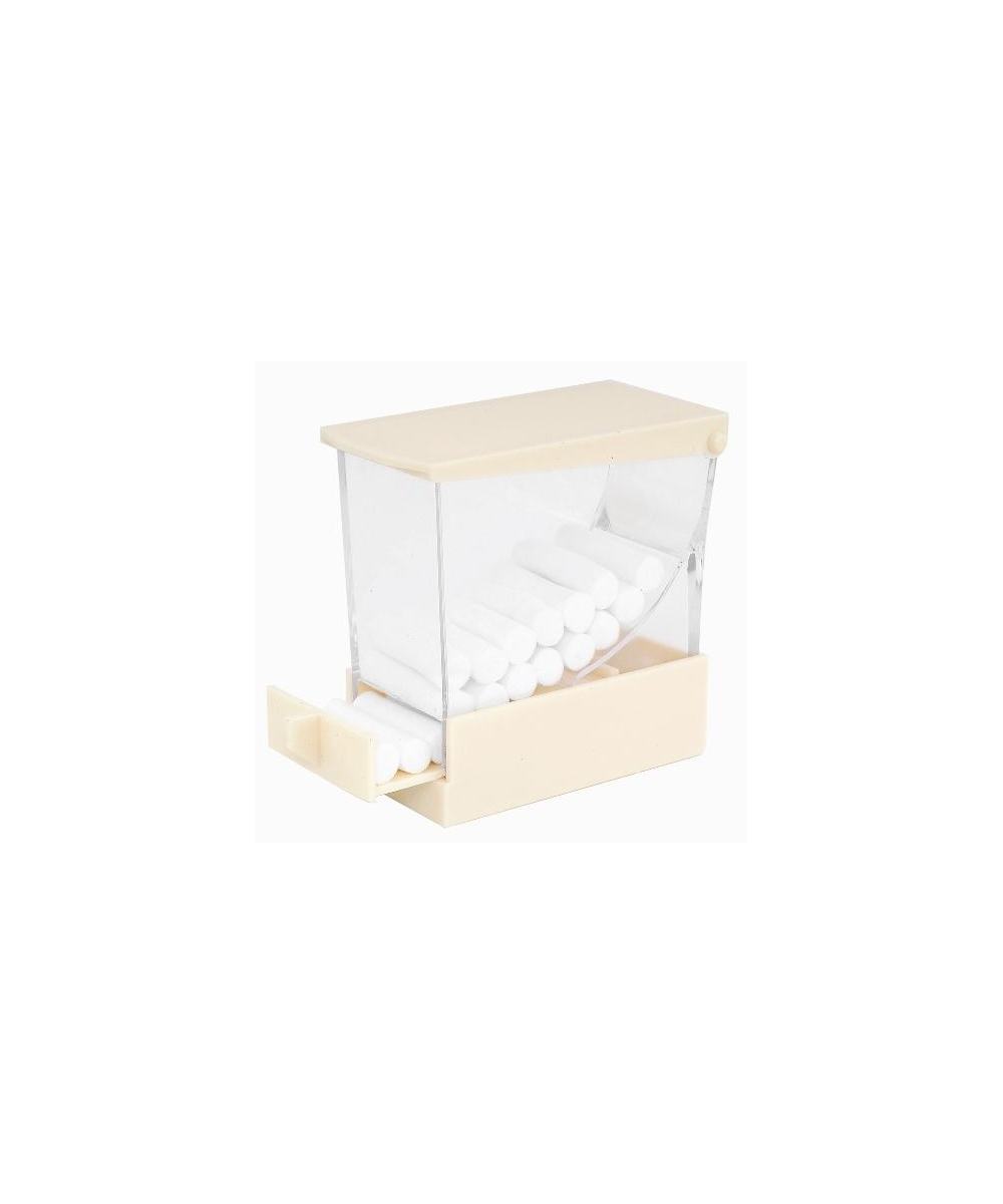 DISPENSADOR ROLLOS ALGODON BLANCO