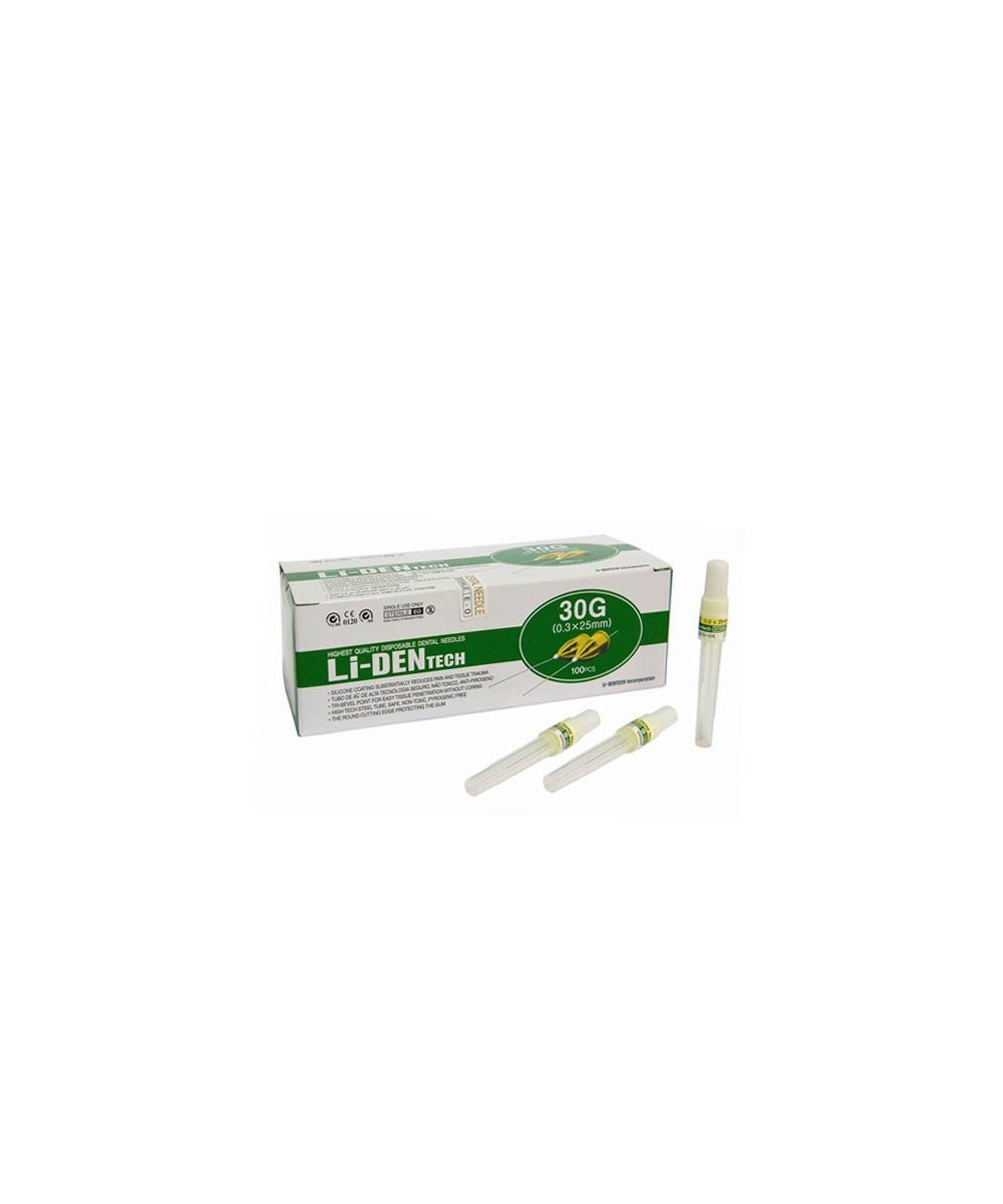 AGUJAS LI-DEN 30G CORTA 0,3x25mm 100uds.