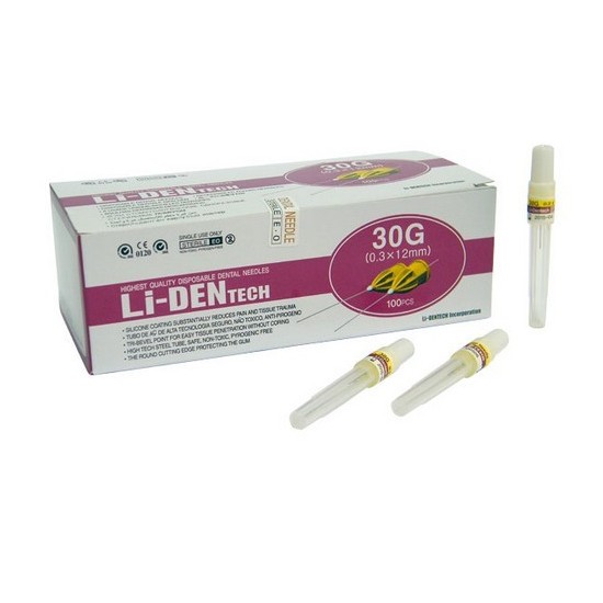 AGUJAS LI-DEN 30G X-CORTA 0,3x12mm 100uds.
