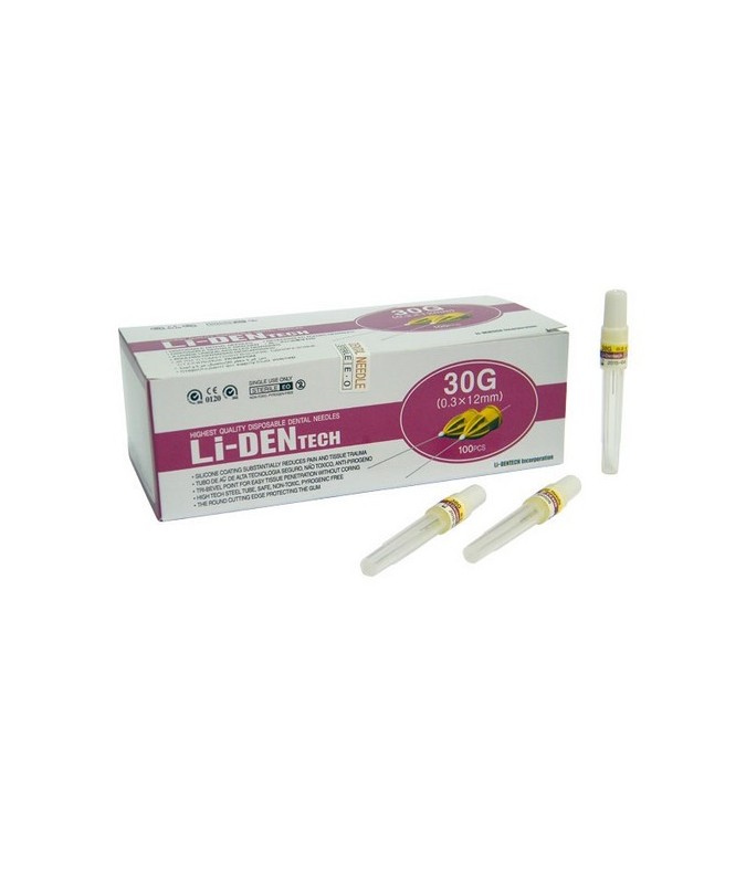 AGUJAS LI-DEN 30G X-CORTA 0,3x12mm 100uds.