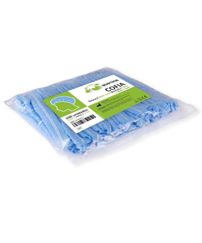 COFIAS DESECHABLES AZULES 100u.