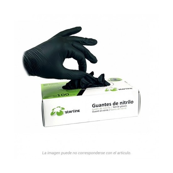 GUANTES NITRILO NEGROS X-PEQ. 100u.