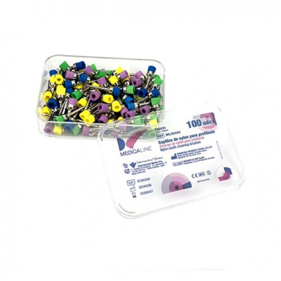 CEPILLOS PROFILAXIS NYLON COLOR 100u.